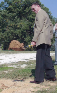 Pastor Roy Waldroup at the ground-breaking ceremony for the new Sanctuary at Fletcher First Baptist Church